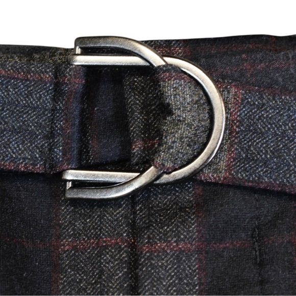 Democracy Ab Technology Plaid Pull on Belted Stretch Pants Careerwear Size 12 - Picture 4 of 12